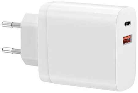 Сетевое зарядное устройство WiWU Comet Type-C & USB-A Power Adapter 20W белое