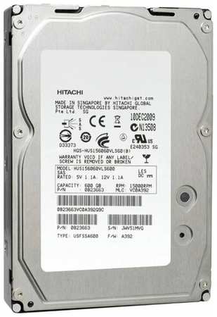 Внутренний жесткий диск Hitachi 600GB SAS 15K (0B23663)