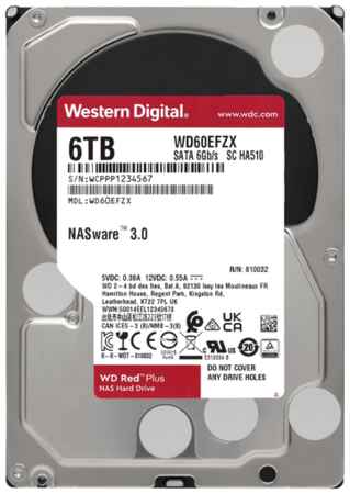 Жесткий диск Western Digital WD Red Plus 6 ТБ WD60EFZX 198995101822