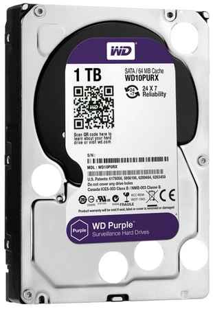 Жесткий диск Western Digital WD Purple 1 ТБ WD10PURX 198995102613
