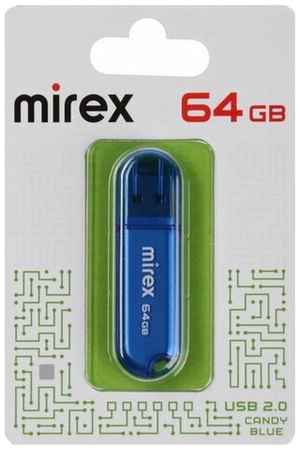 Mirex Флешка CANDY , 64 Гб, USB2.0, чт до 25 Мб/с, зап до 15 Мб/с, синяя