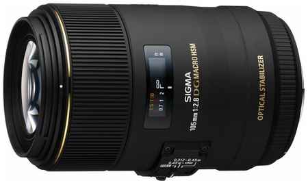 Объектив Sigma AF 105mm f/2.8 EX DG OS HSM Macro Canon EF, черный 198995717181