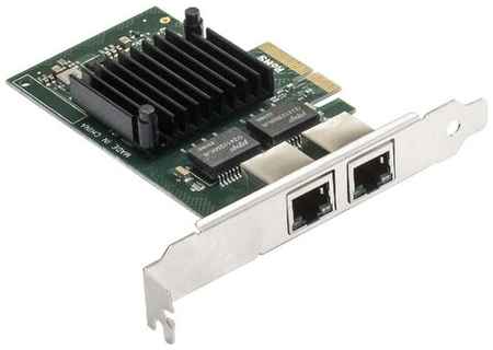 Сетевой адаптер EXEGATE EXE-I350-T2V2 (PCI-E x4 v2.1, порты 2xRJ45 (медные), 10/100/1000Mbps, Gigabit NIC Intel Chipset NHI350AM2)