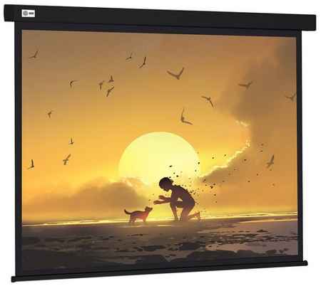 Рулонный матовый белый экран cactus Wallscreen CS-PSW-150X150-BK, 83.52″, черный 198999510424