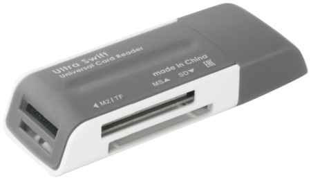 Кардридер Defender Ultra Swift USB 2.0 серый/белый 198999594800