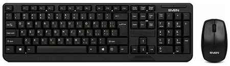 Комплект клавиатура + мышь SVEN Comfort 3300 Wireless Black USB, черный, английская/русская 198999598536