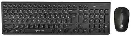 Комплект клавиатура + мышь OKLICK 220M Black USB, черный, английская/русская 198999598578