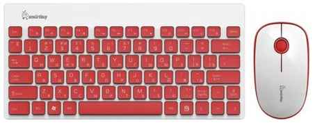 Комплект клавиатура + мышь SmartBuy SBC-220349AG-RW White USB, белый-красный, английская/русская 198999598952