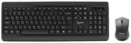 Комплект клавиатура + мышь Gembird KBS-8001 Black USB, черный, английская/русская 198999598956