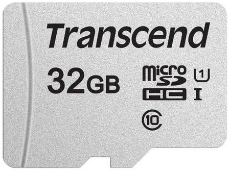 Карта памяти Transcend microSD 32 ГБ Class 10, V10, A1, UHS-I U1, R/W 100/25 МБ/с, серебристый