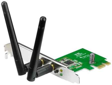 Wi-Fi адаптер ASUS PCE-N15, черный/зеленый 199059824
