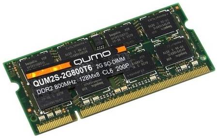 Оперативная память Qumo 2 ГБ DDR2 SODIMM CL6 QUM2S-2G800T6 199312195