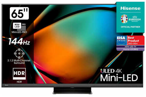 HISENSE Телевизор LED Hisense 65″ 65U8KQ 4K Ultra HD 120Hz DVB-T DVB-T2 DVB-C DVB-S DVB-S2 USB WiFi Smart TV 65U8KQ