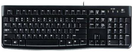 Клавиатура Logitech Keyboard K120 EER Black USB черный, английская (QWERTZ), 1 шт 199338443