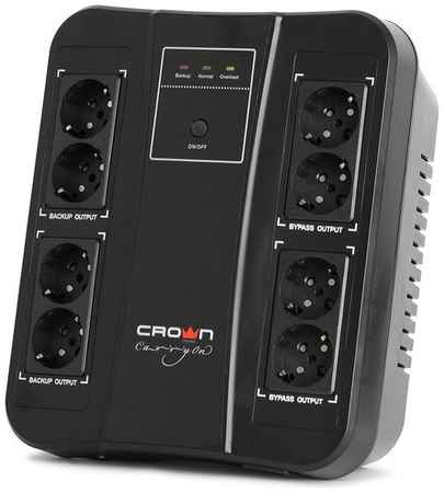 Интерактивный ИБП CROWN MICRO CMUS-275 EURO SMART черный 480 Вт 19938406528