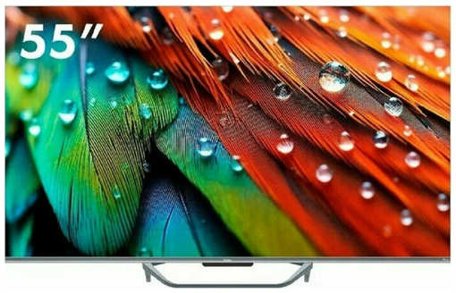 55″ Телевизор HAIER Smart TV S4, QLED, 4K Ultra HD, серый, смарт ТВ, Android TV [DH1VMZD01RU] 1994708551