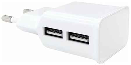 Зарядное устройство сетевое (220 В) RED LINE NT-2A, кабель microUSB 1 м, 2 порта USB, выходной ток 2,1 А, белое, УТ000012256 19991810357