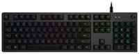 Игровая клавиатура Logitech G G512 Carbon GX Blue Switch Black USB Logitech GX Blue, черный, английская