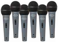 Superlux ECO88S 6 pack - комплект из 6 микрофонов, вокальных динамических суперкардиоидных