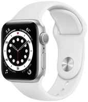 Умные часы Apple Watch Series 6 40 мм Steel Case GPS + Cellular, золотистый / deep navy sport band