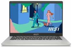 Ультрабук MSI Modern 14 C12MО-688RU 9S7-14J111-688, 14″, IPS, Intel Core i7 1255U 1.7ГГц, 10-ядерный, 16ГБ DDR4, 512ГБ SSD, Intel Iris Xe graphics, Windows 11 Professional, серебристый