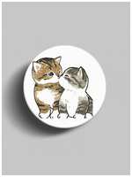 CRONAX Попсокет - держатель для телефона ″Котята″, подставка универсальная, глянцевый, пластик