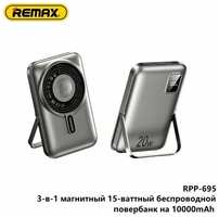 Power Bank Remax RPP-695 10000mAh 22.5 Вт / 15 Вт MagSafe / Портативное зарядное устройство пауэрбанк повербанк для телефона с быстрой зарядкой и поддержкой магсейф