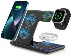 Беспроводная зарядная станция ″3 в 1″, для iPhone, Apple Watch и AirPods, USB Type-C