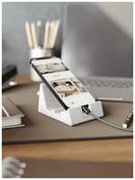 MUSKO Подставка для телефона Colin 10х8х6 см, настольная, держатель для смартфона и планшета, бетон, матовый