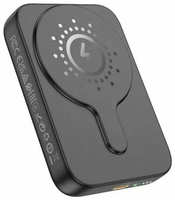 Магнитный аккумулятор с беспроводной зарядкой HOCO J117A Mini Size, 10000 mAh, Qi 15W/PD 20W, Черный
