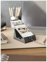 MUSKO Подставка для телефона Colin 10х8х6 см, настольная, держатель для смартфона и планшета, бетон, графитовый матовый