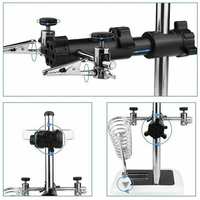 Настольная сварочная монтажная лупа MyLatso 3.5x/5.25 90/19.5мм, третья рука на штативе с держателем и подсветкой (3 LED)