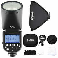 Вспышка Godox V1C + Софтбокс Godox 80 с брекетом S2 для Canon