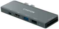 USB-концентратор Canyon 7-в-1 (CNS-TDS05B), разъемов: 2, серый