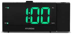 Радиобудильник Hyundai H-RCL243 LCD проек. изоб. подсв: зеленая часы: цифровые FM