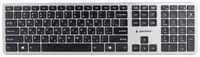 Беспроводная клавиатура Gembird KBW-3 серебристый / черный, русская