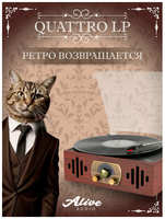 Виниловый проигрыватель Alive Audio QUATTRO LP