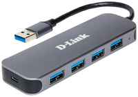 USB-концентратор D-Link DUB-1341/C, разъемов: 4