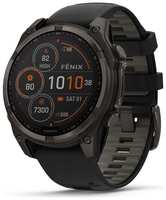 Умные часы Garmin Fenix 8 47 мм Solar, Sapphire, титановый с желтым ремешком (010-02906-21)