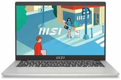 Ноутбук MSI Modern 14 Core i5-1335U 14 FHD (1920*1080), 60Hz IPS Onboard DDR4 16GB Iris Xe Graphics 512GB SSD 3 cell (39.3Whr) 1.6kg backlight Win11 Pro,1y Urban Silver, KB Eng/ Rus (9S7-14J111-1088)