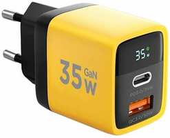 Сетевой адаптер питания Cablexpert MP3A-PC-53 35Вт GaN, QC4.0/PD3.0, 1хUSB, 1хType-C дисплей