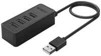 USB-концентратор ORICO W5P-U2, разъемов: 4, 30 см, черный
