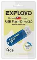 Флешка USB 2.0 Exployd 4 ГБ 670 ( EX-4GB-650-Blue )