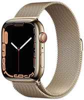 Умные часы Apple Watch Series 7 GPS + Cellular MKJY3FD/A 45мм Stainless Steel Case with Stainless Steel Milanese Loop,