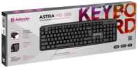 Проводная клавиатура Defender Astra HB-588 RU, черный, полноразмерная