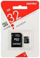 Smartbuy Карта памяти Smartbuy microSD, 32 Гб, SDHC, UHS-I, класс 10, с адаптером SD