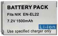 VbParts Аккумуляторная батарея EN-EL22 для фотоаппарата Nikon 1 J4, Nikon 1 S2