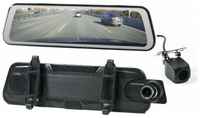 Автомобильный видеорегистратор-зеркало XPX ZX966 с задней парковочной камерой