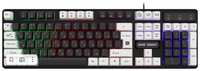 Клавиатура Defender Dark Knight GK-077 (45077), USB, черный / белый