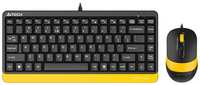 Клавиатура + мышь A4Tech Fstyler F1110 клав: черный / желтый мышь: черный / желтый USB Multimedia (F1110 BUMBLEBEE)